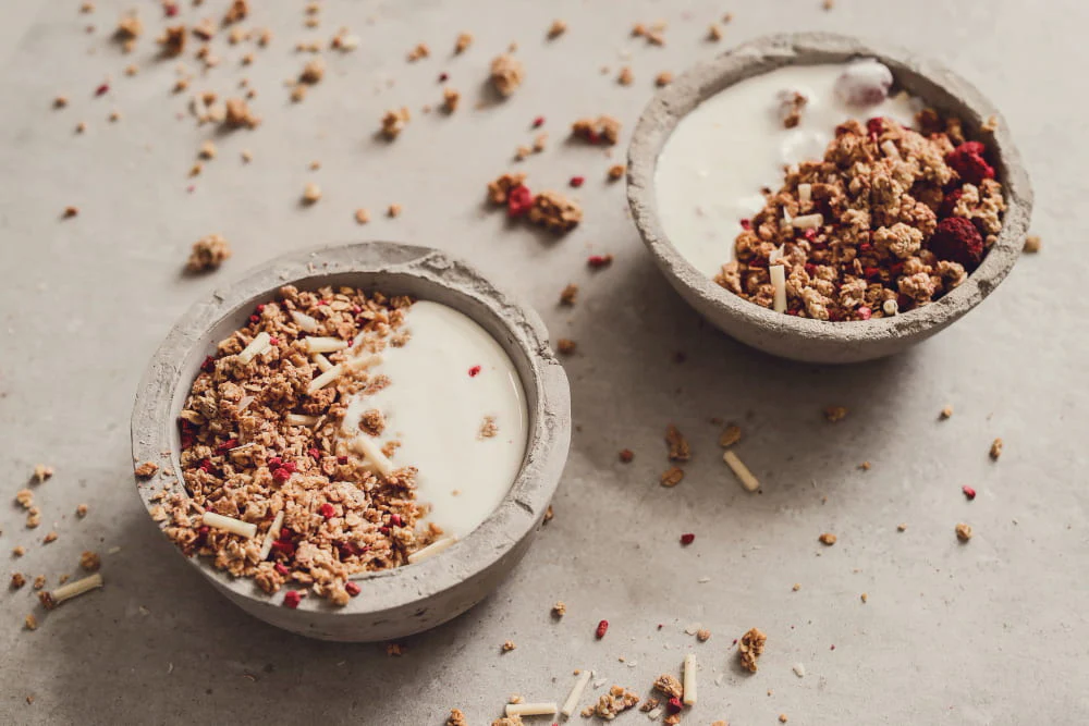 Granola in the bowl