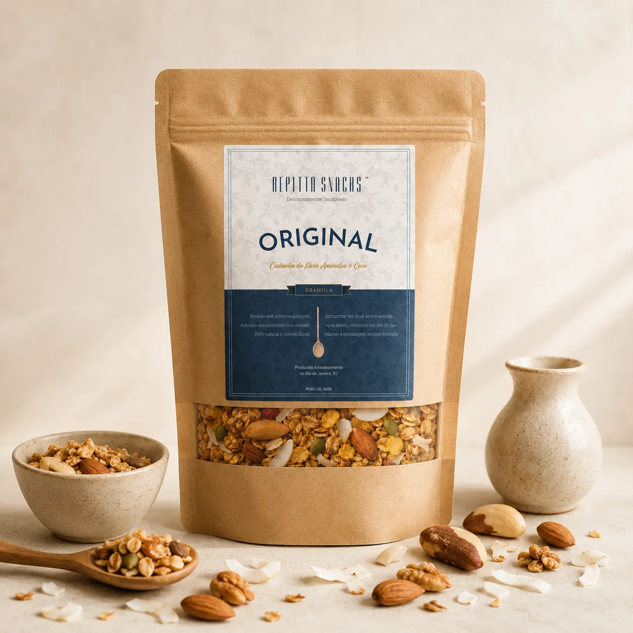 Repitta snacks rotulo granola original ingredientes