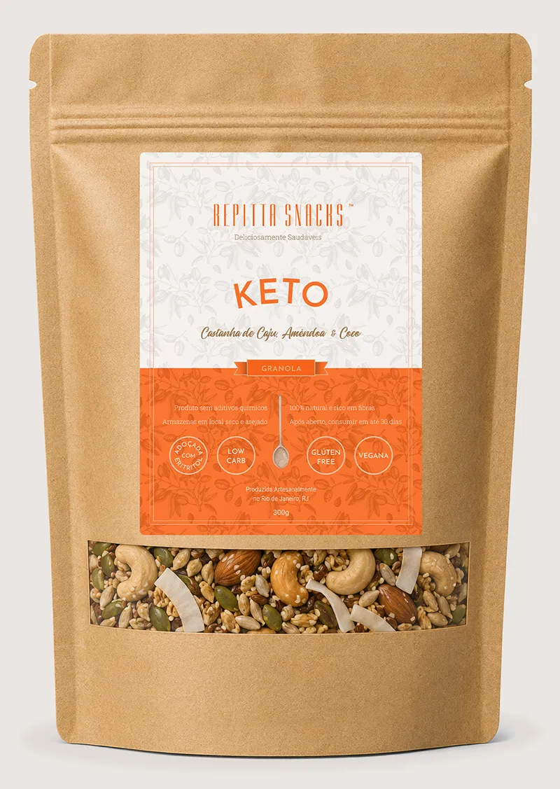 Repitta snacks rotulo granola keto 300g 800px